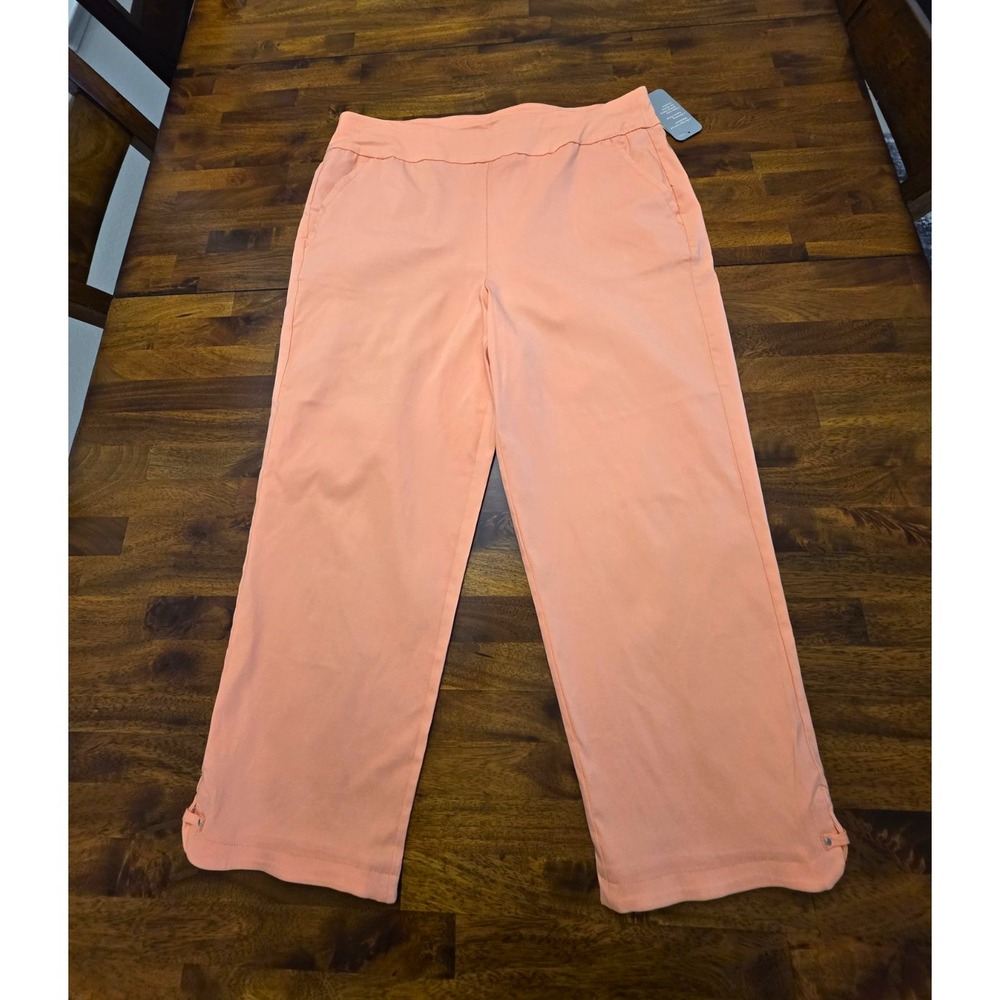 Allison Daley Womens 20 w Pull On Elastic Waist Straight Pants Peach 026